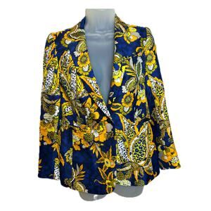 Banana Republic Limited Edition Silk Lined Blazer Floral Paisley Pattern